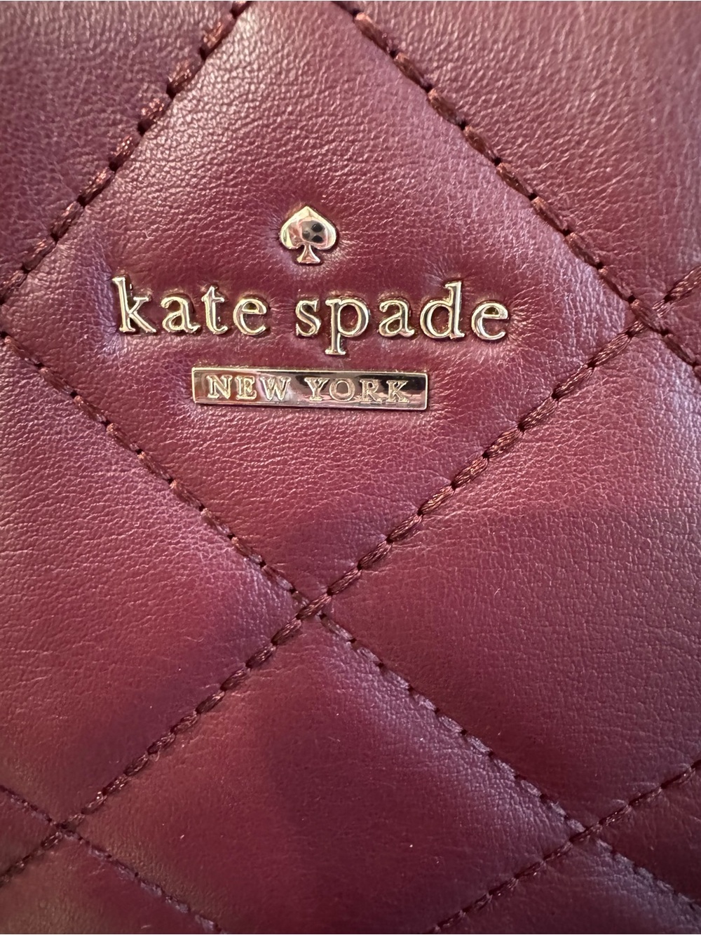 ♥️Kate Spade Emerson Place Jenia Small Quilted Leather Shoulder Bag Cherrywood - Picture 15 of 15